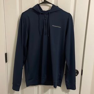 Men’s Small Navy Vineyard Vines Athletic Fit Quarter Zip w/ Hood